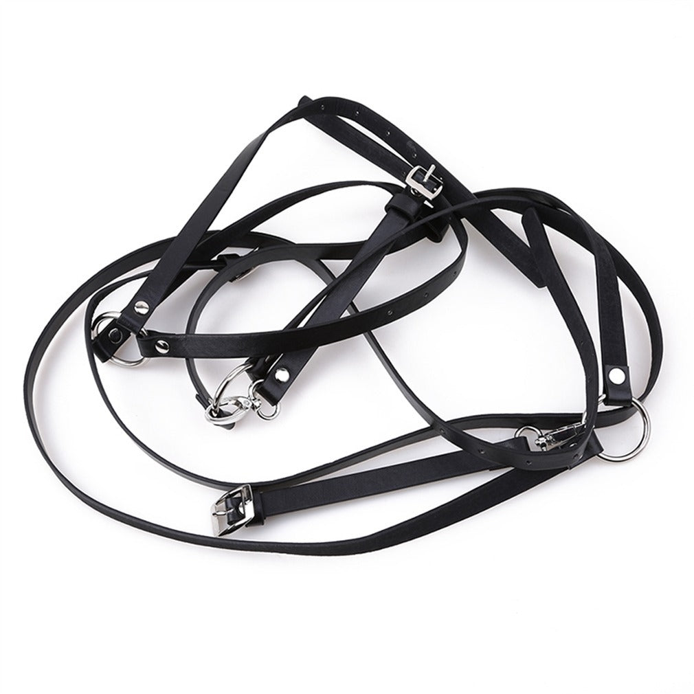 Casual Leather Waistband Straps Personalized Suspenders
