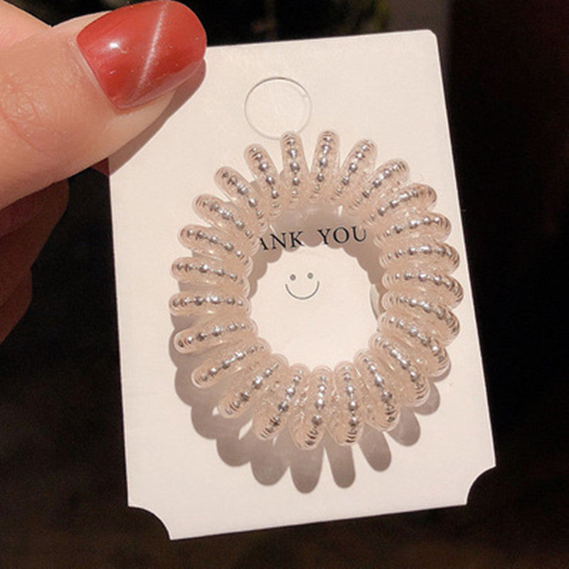 Cute Tie Hair Phone Head Rope Ball Head Ponytail Leather Case