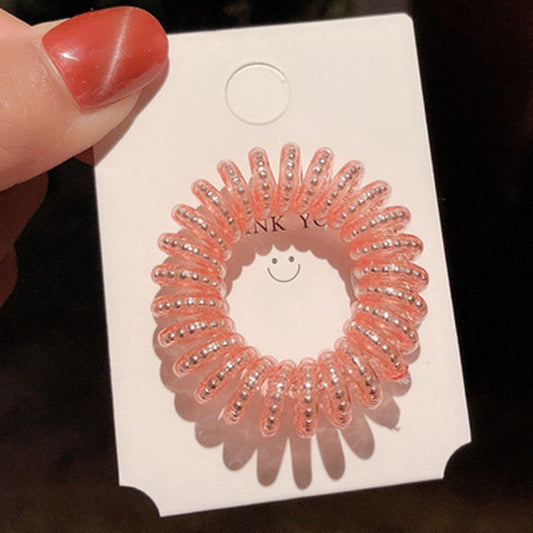 Cute Tie Hair Phone Head Rope Ball Head Ponytail Leather Case