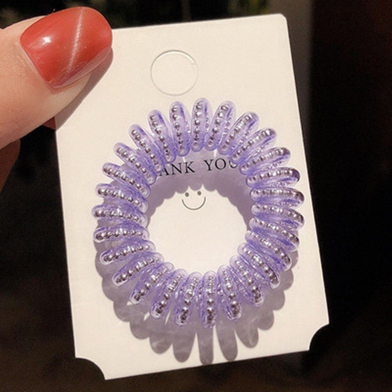 Cute Tie Hair Phone Head Rope Ball Head Ponytail Leather Case
