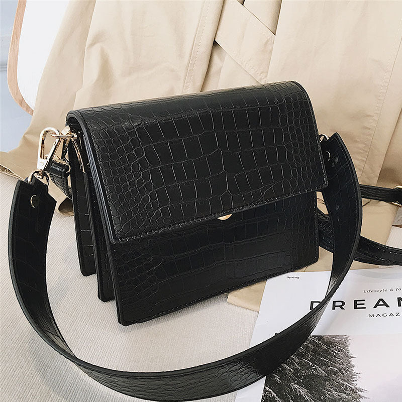 Broadband Stone Pattern Shoulder Messenger Bag Small Square Bag
