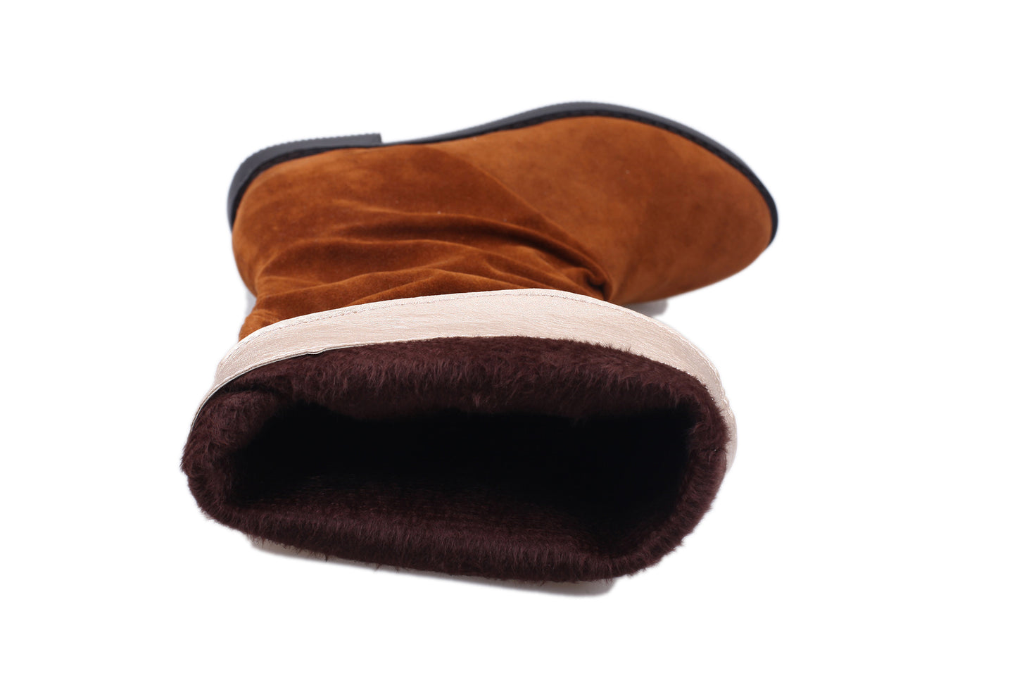 Pure Color Inner Heightening And Fleece Boots