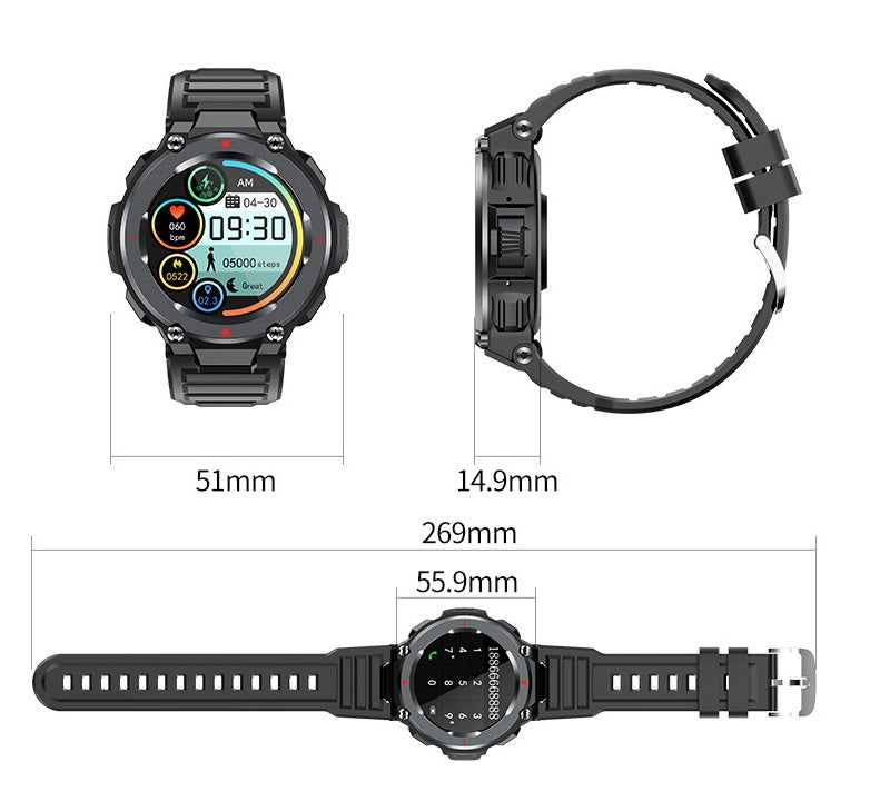 S25 Round Screen Smart Sports Watch Large Battery Long Standby