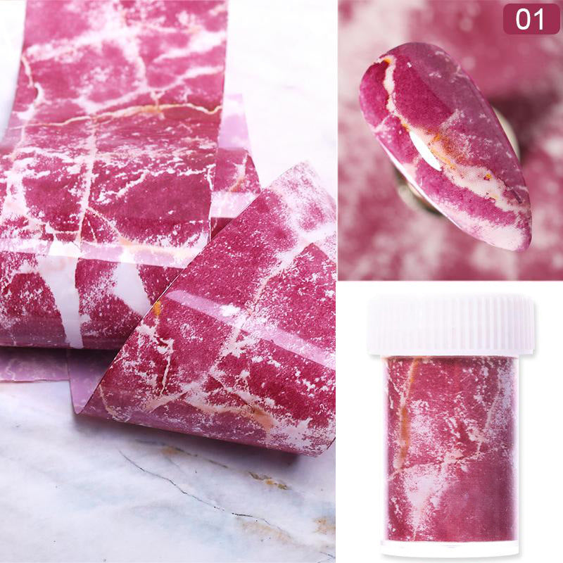 Marble Smudge Pattern Starry Nail Sticker