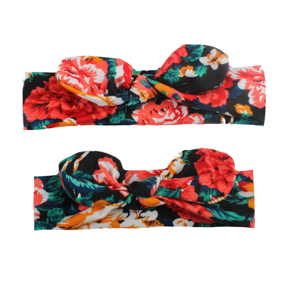 Children's Print Knotted Bunny Ears Headband