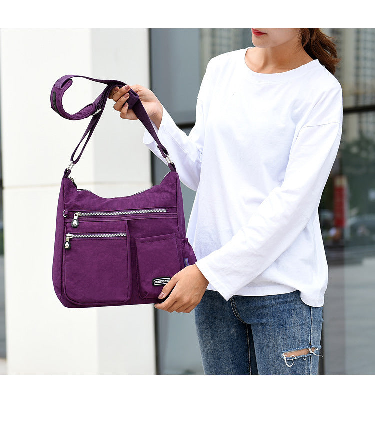 Women's Messenger Bag Cloth Bag Water Repellent Female Middle-Aged Fashionable Nylon Cloth