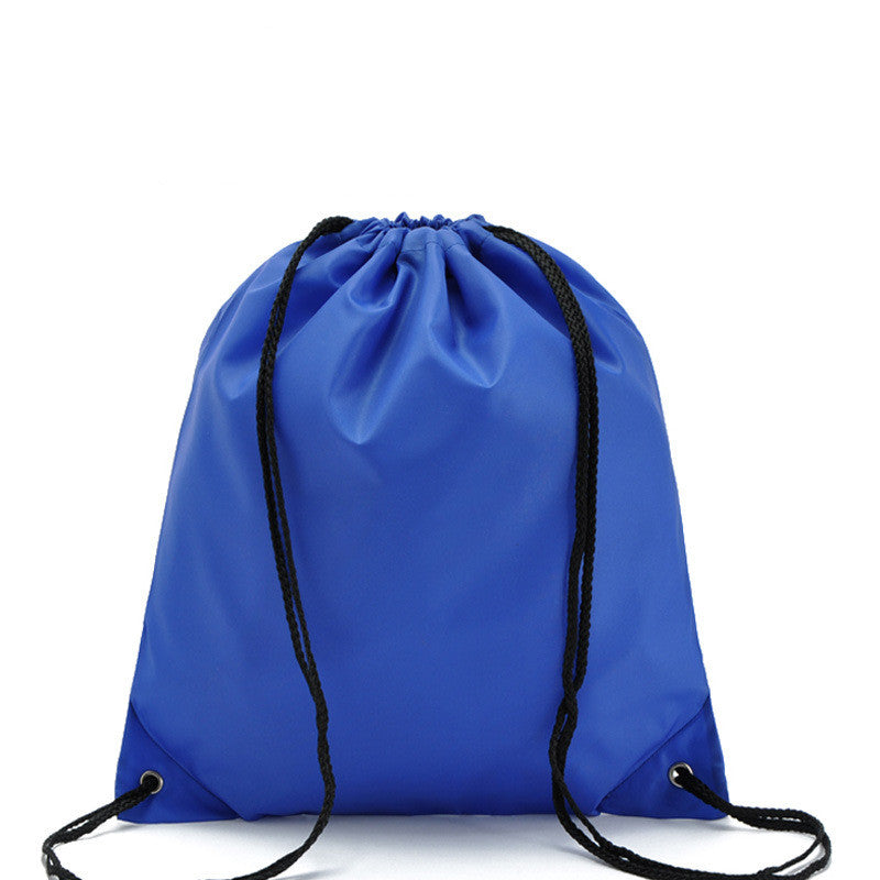 Widened and Long Black Drawstring Bag Double Shoulder Strap Storage