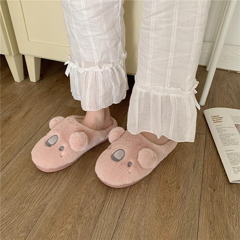 Korean Style Cotton Slippers Winter Home