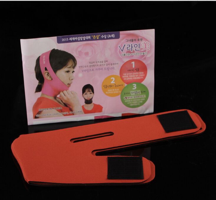 Tighten the chin and lift the buccal muscle bandage