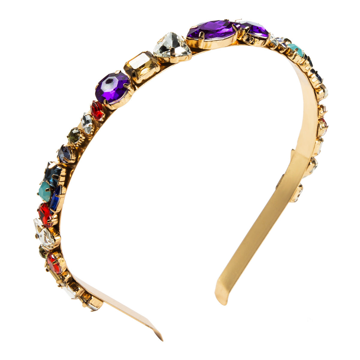Alloy Diamond-encrusted Glass Diamond-encrusted Hair Band
