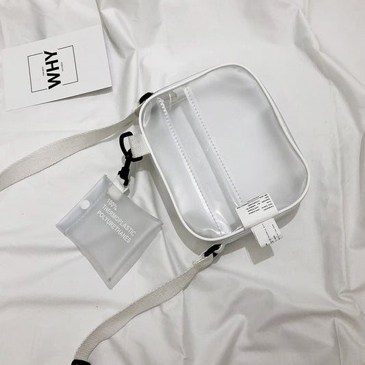 Harbor Wind Transparent Frosted Sand Small Square Bag