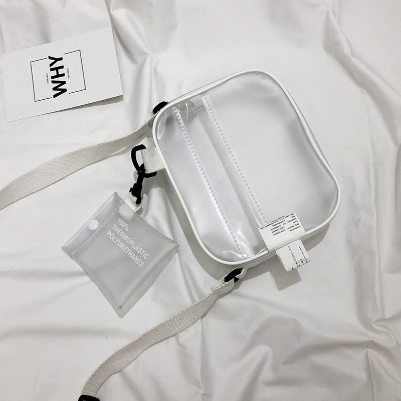 Harbor Wind Transparent Frosted Sand Small Square Bag