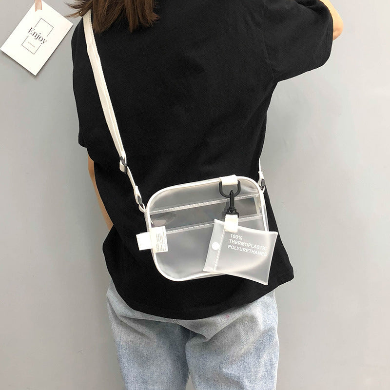 Harbor Wind Transparent Frosted Sand Small Square Bag