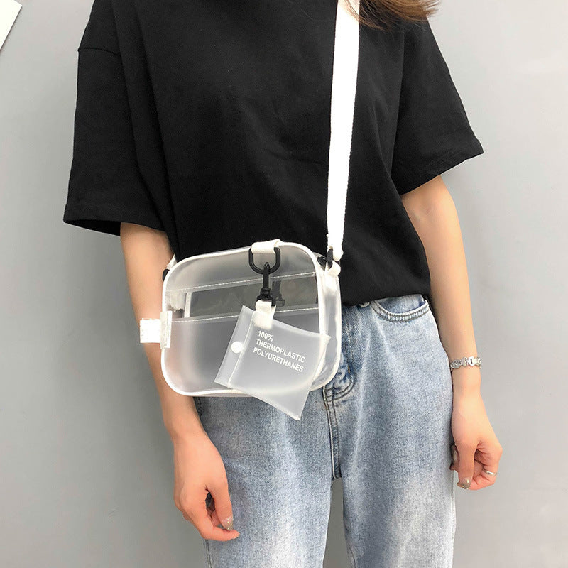 Harbor Wind Transparent Frosted Sand Small Square Bag