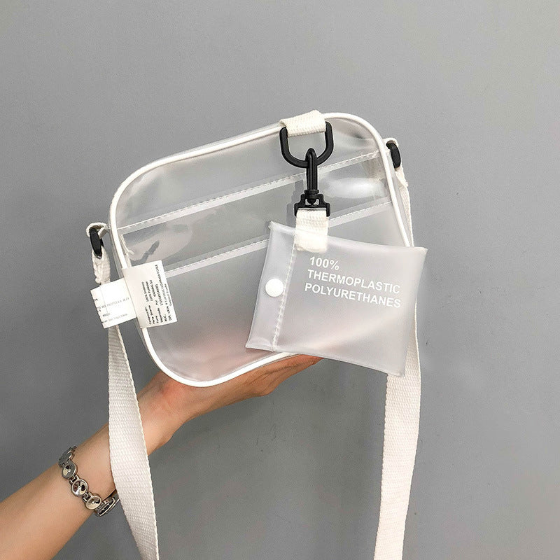 Harbor Wind Transparent Frosted Sand Small Square Bag