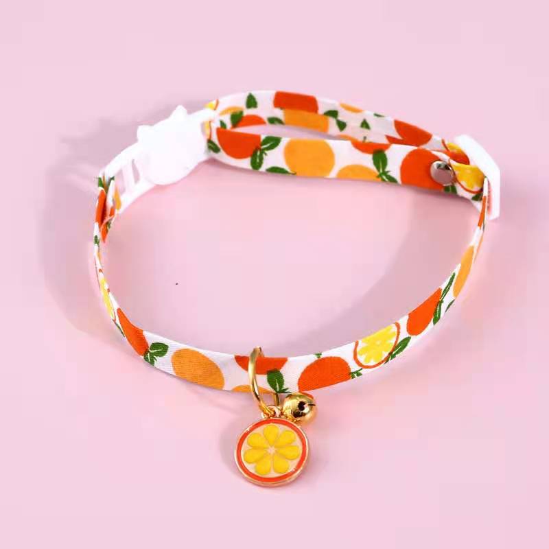 Cat Daisy Collar Bow Cat Necklace Pendant Cowboy Bells