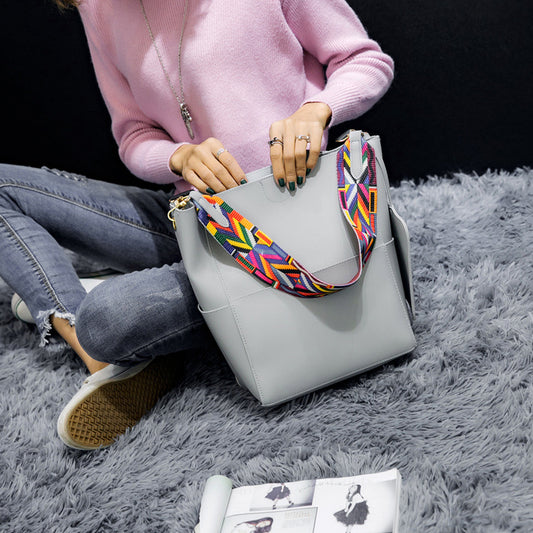 Single Shoulder Large Capacity Ribbon Handbag Women Bag
