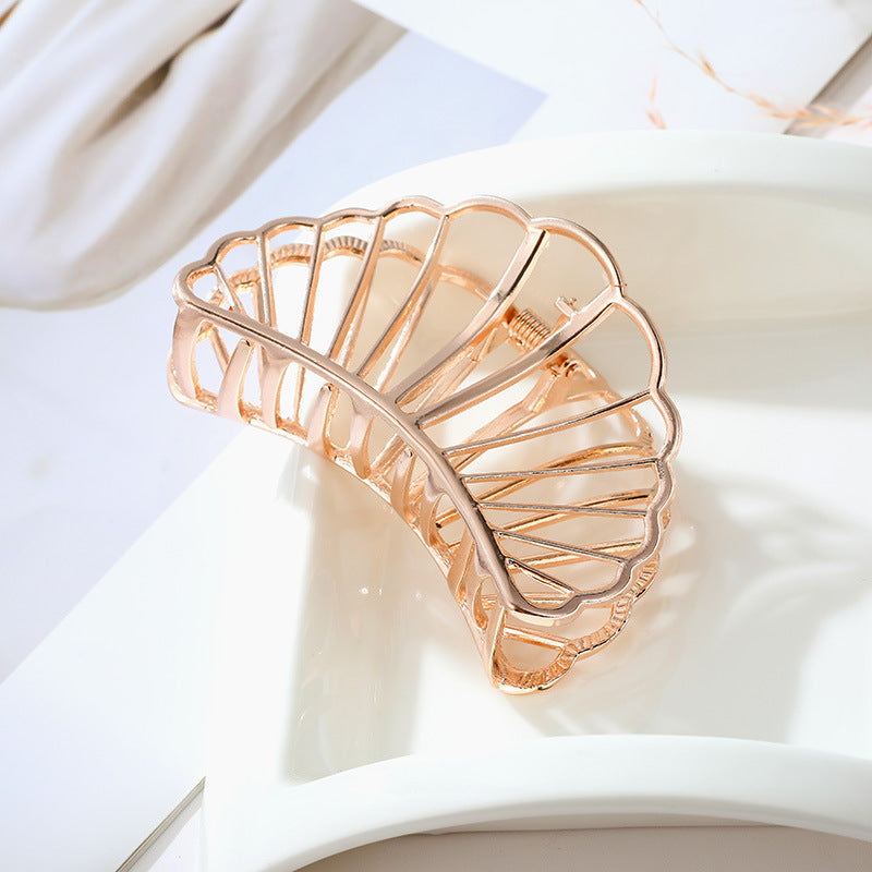 European and American Simple Alloy Medium and Large Shell Hairpin