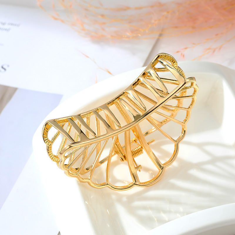 European and American Simple Alloy Medium and Large Shell Hairpin