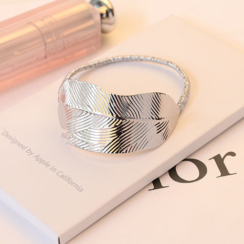 Fashion Lady's Simple Temperament Metal Holster Hair Tie