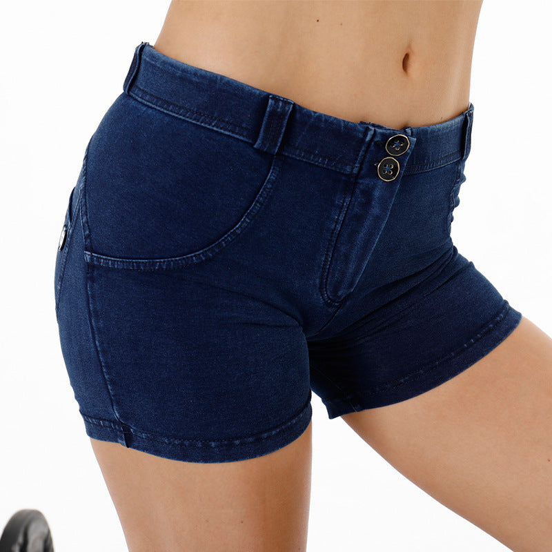 Fersken Hofte Sportsshorts Dame Stræk Yoga Bukser