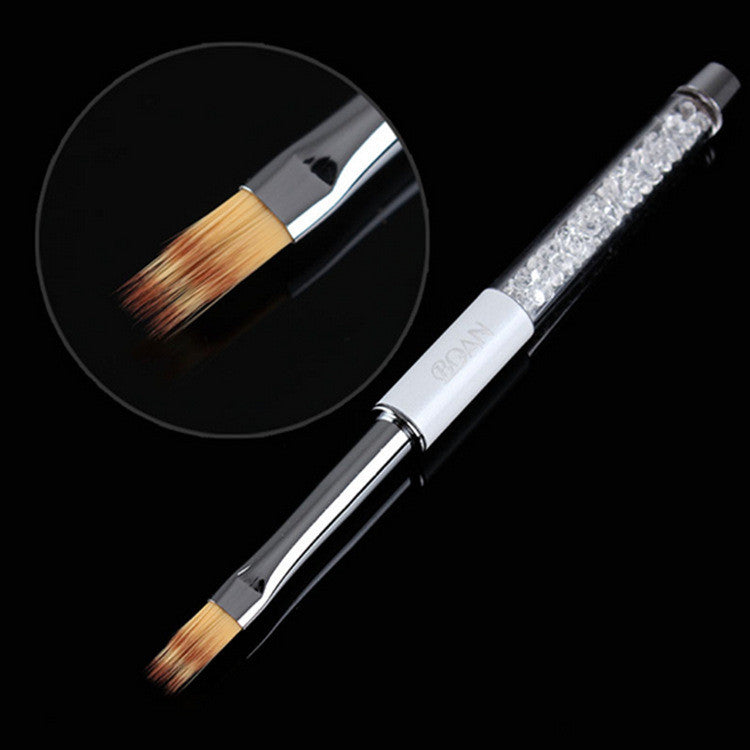 Nail Brush Serrated White Rod White Diamond Nail Pen Gear Shape Pen