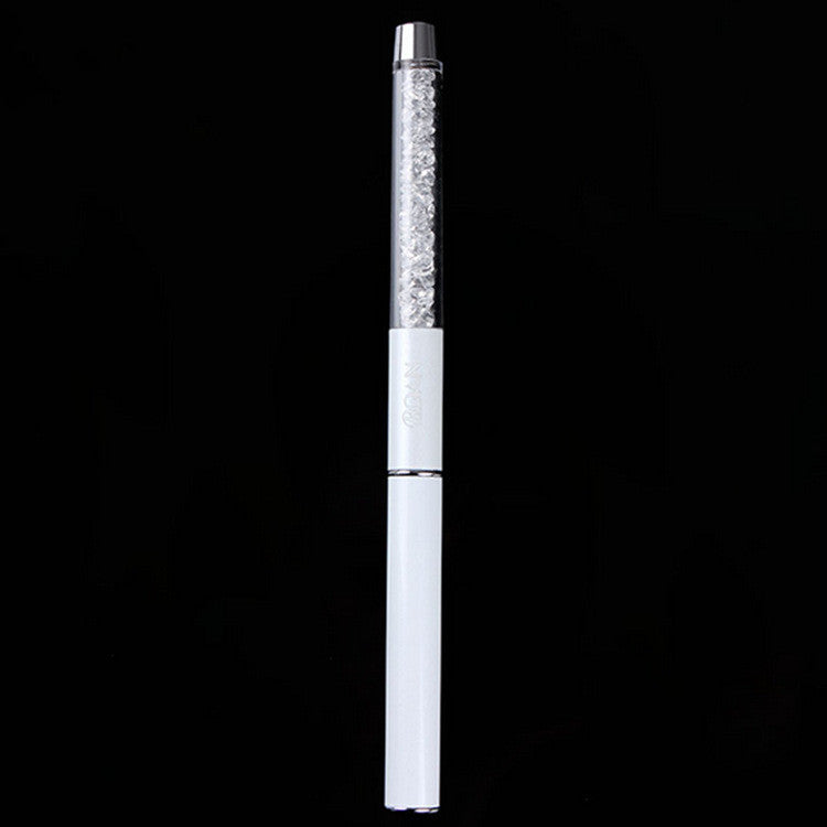 Nail Brush Serrated White Rod White Diamond Nail Pen Gear Shape Pen