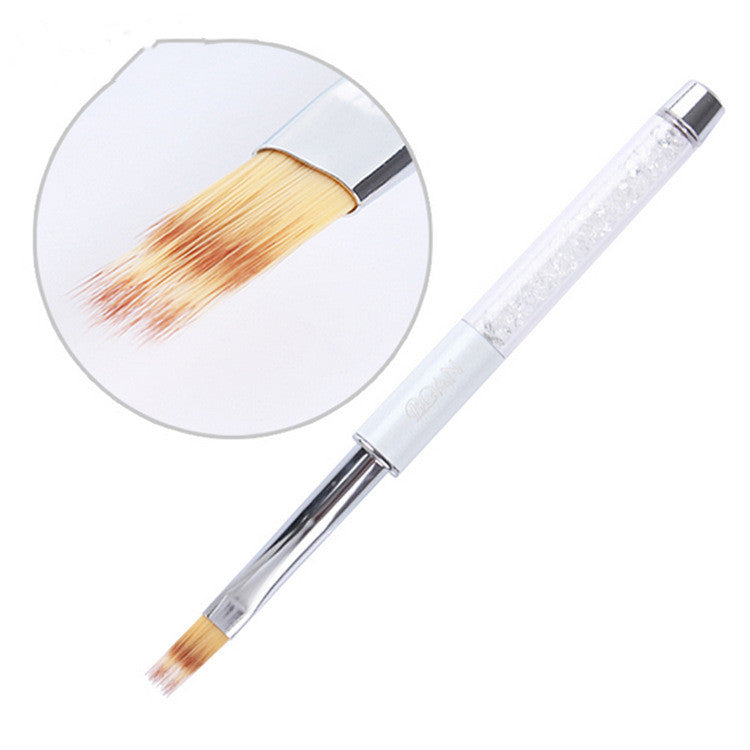 Nail Brush Serrated White Rod White Diamond Nail Pen Gear Shape Pen