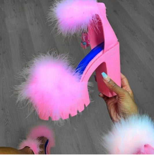 European and American Thick Heel Sandals