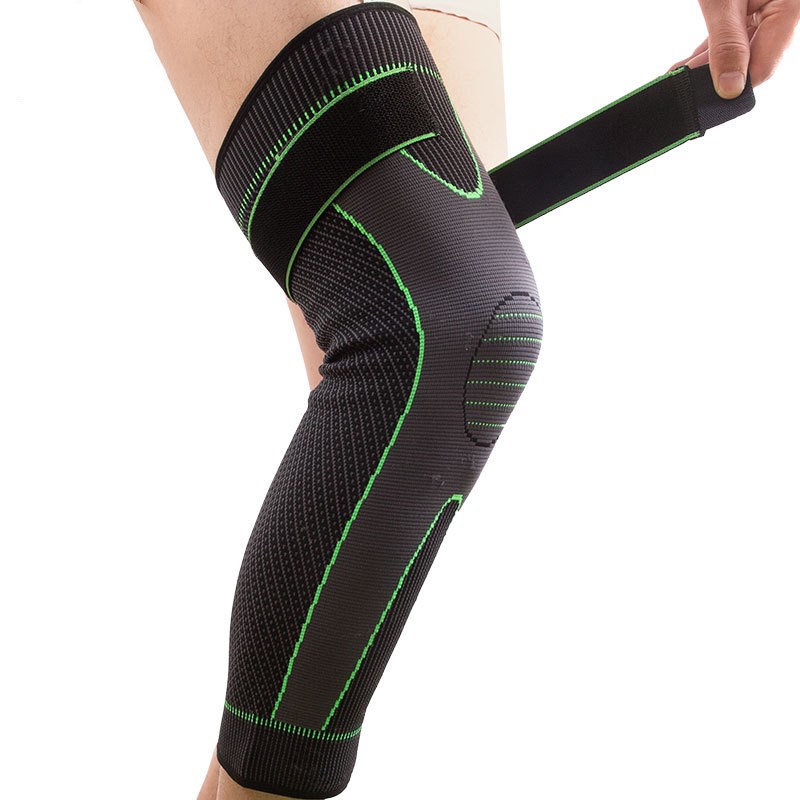 Knæbeskyttere med lange stropper Sportsbeskyttelse Knæ Skridsikre leggings Løb Squat Fitness