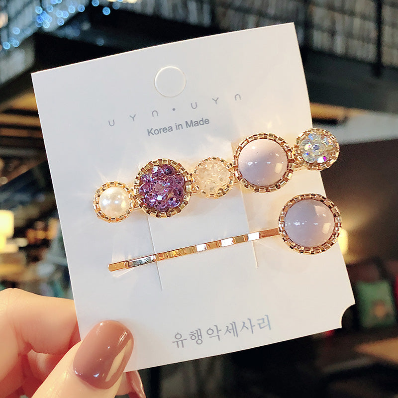 Pearl Hairpin Clip Girl Korean Headdress Side Clip