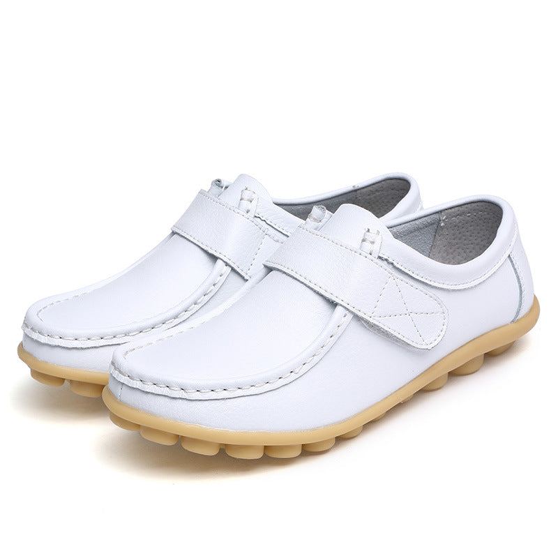Winter New Women's Authentic Leather Mom Shoes Warm