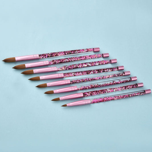 Fine Oiling Pink Mink Hair Nail Pen Nail Pen