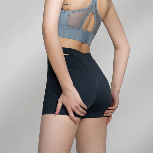 Women's High Waist Tight-Fitting Breathable Sports Shorts