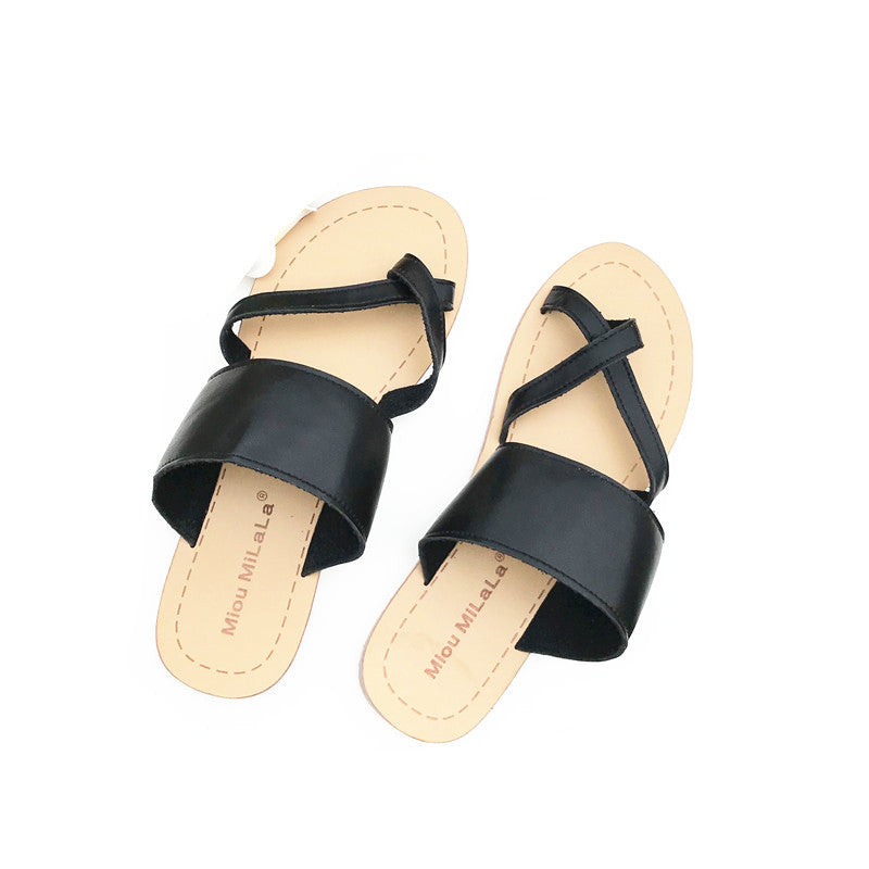 Fashion Flip Flops Flat Sandals And Slippers Flat Heeled Beach Slippers