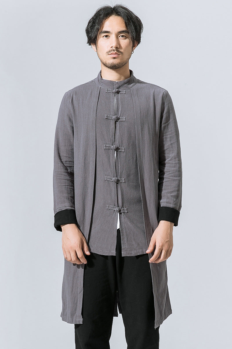 Windbreaker Men's Mid-Length Spring and Fall Coat