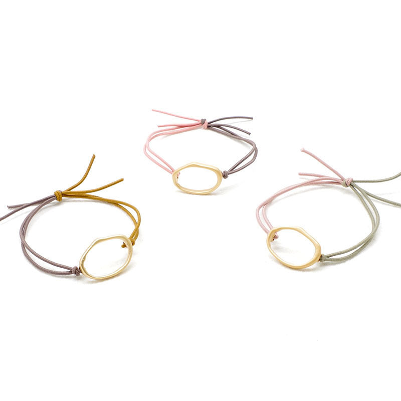 Geometric Headband Hair Tie Hair Rubber Band Leather Case Hair Accessories Headwear