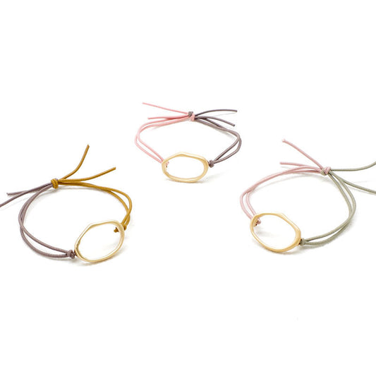 Geometric Headband Hair Tie Hair Rubber Band Leather Case Hair Accessories Headwear