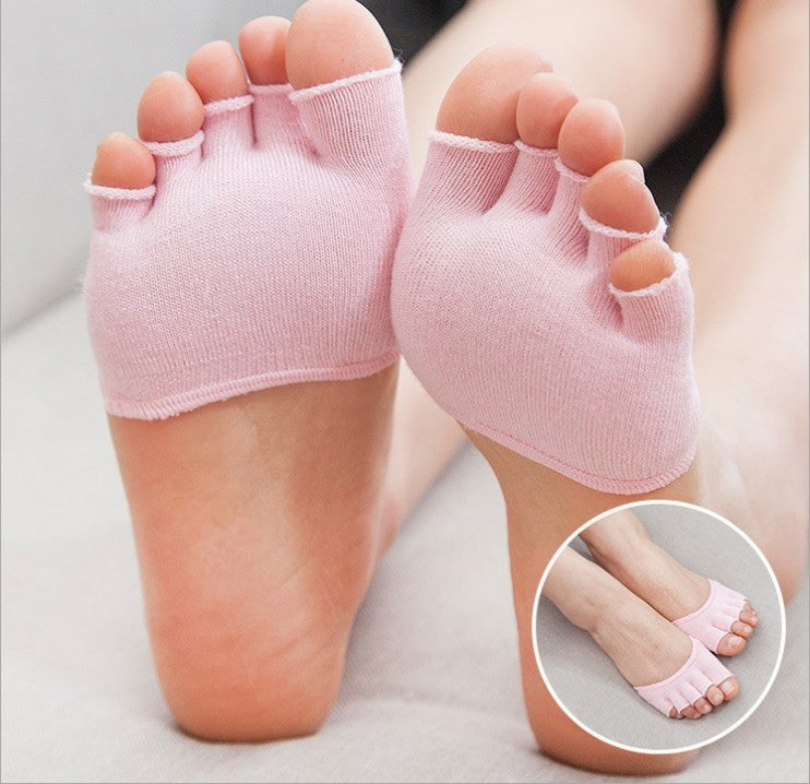 Forefoot Half Invisible Open Toe Five-finger Socks