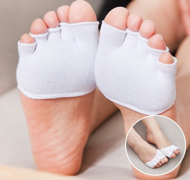 Forefoot Half Invisible Open Toe Five-finger Socks