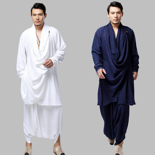 Slim-fitting long style Chinese style men's wear