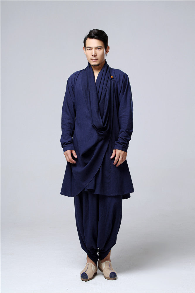 Slim-fitting long style Chinese style men's wear