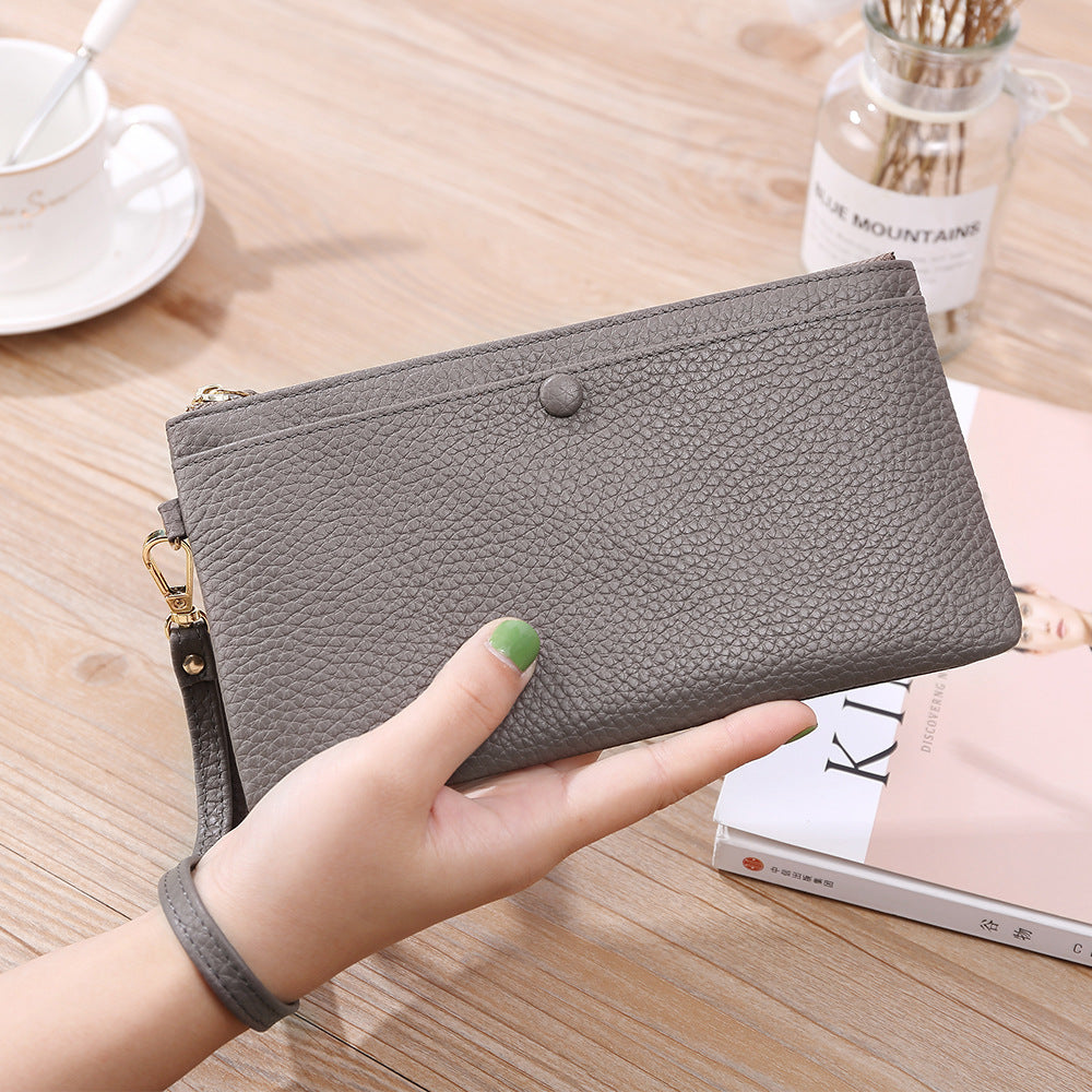 Long Korean Leather Wallet Ladies Mobile Phone Bag