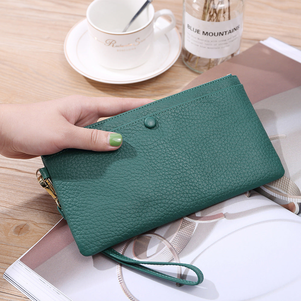 Long Korean Leather Wallet Ladies Mobile Phone Bag