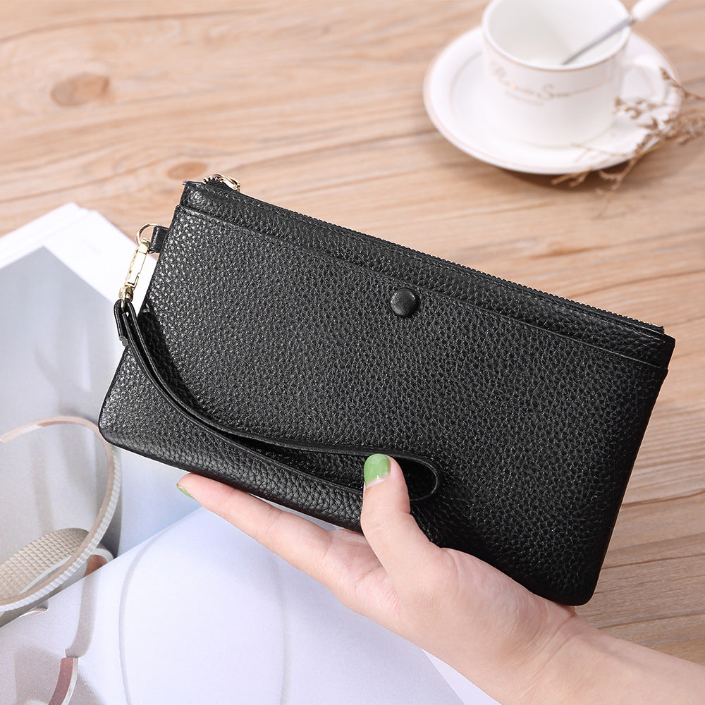 Long Korean Leather Wallet Ladies Mobile Phone Bag
