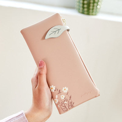 Printed Ladies Long Wallet Large Capacity Folding PU Female Hand Bag