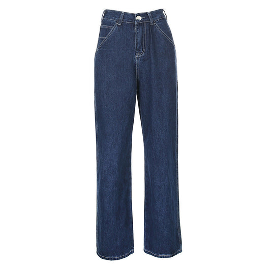 Large Pocket Drape Mopping Denim Overalls