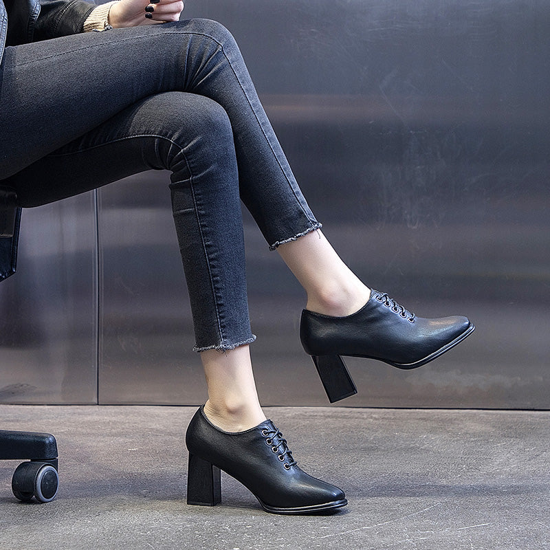 New Spring Spring And Autumn Deep-Mouth Mid-Heel Women's Shoes