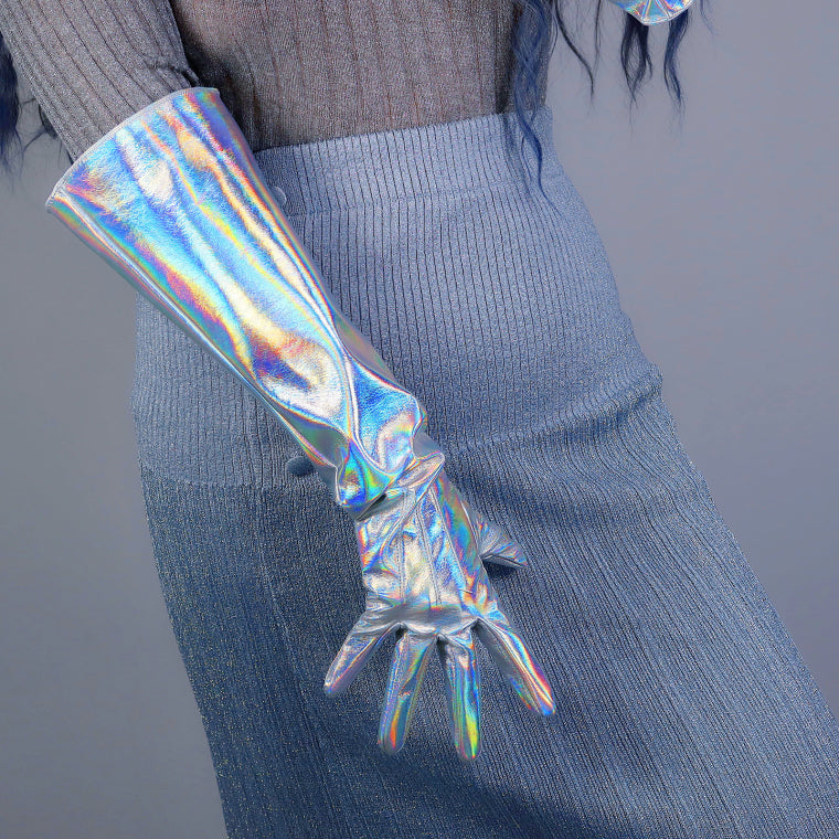 Laser Ltra-short Gloves Bright Leather Colorful