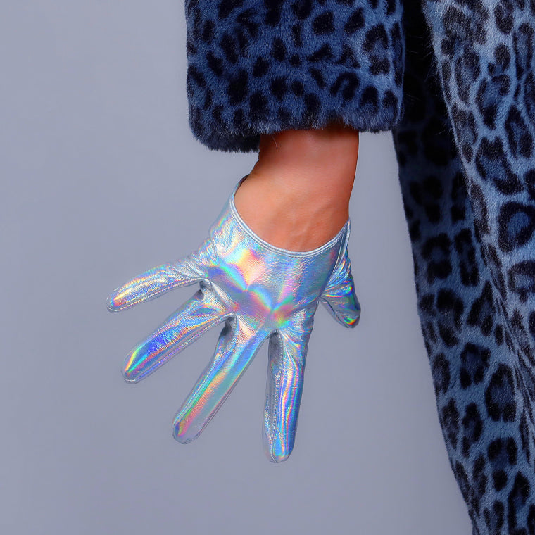 Laser Ltra-short Gloves Bright Leather Colorful